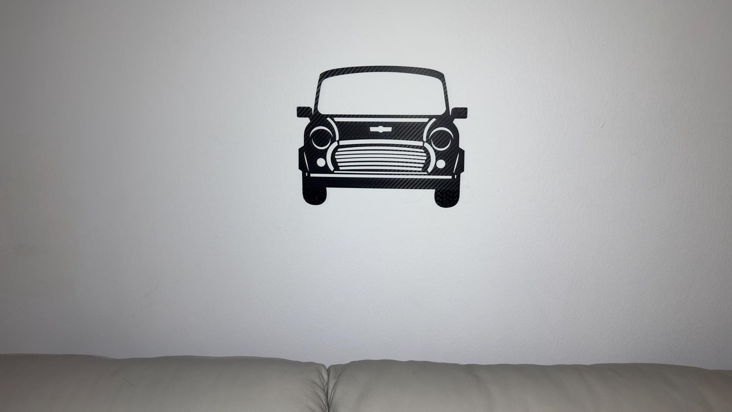 Custom colour retro car wall art example
