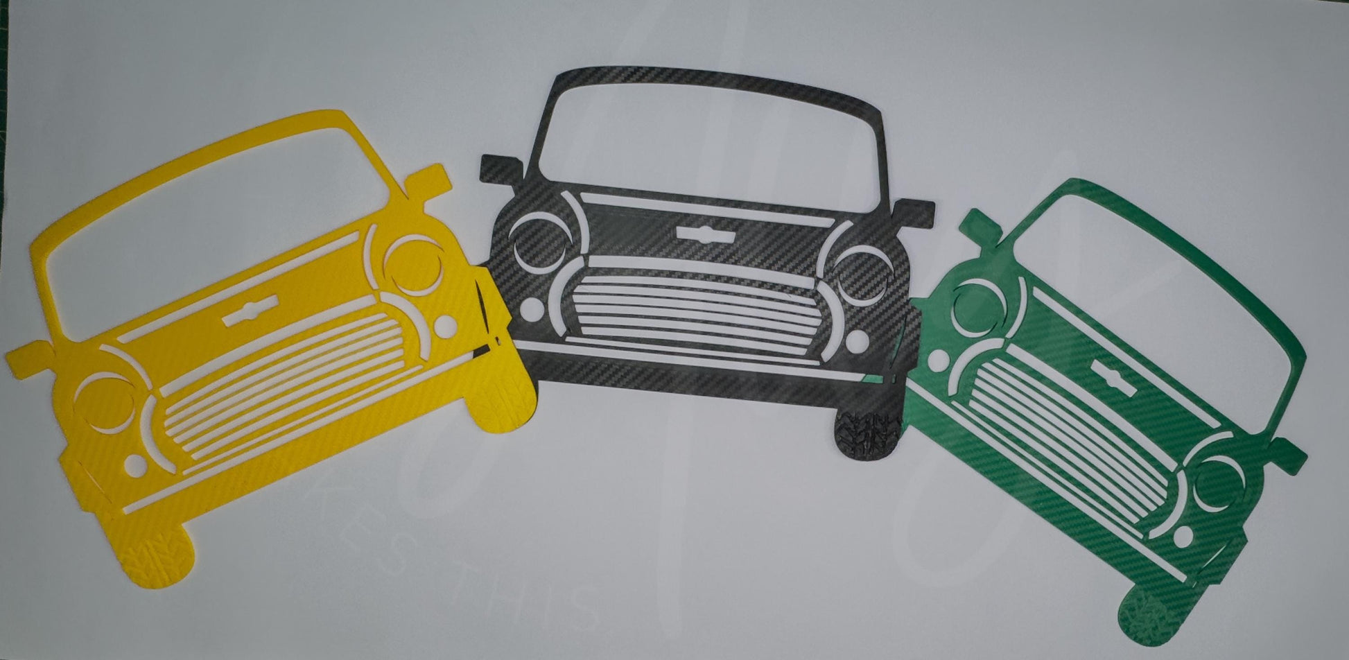 wall-mounted car profile decor in custom colour